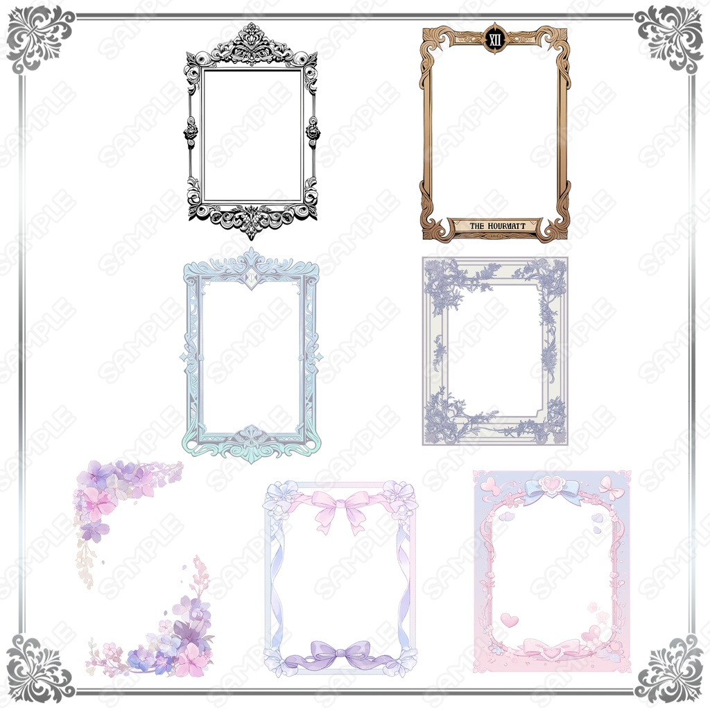 【Item011】額縁・枠系の素材_20種セット