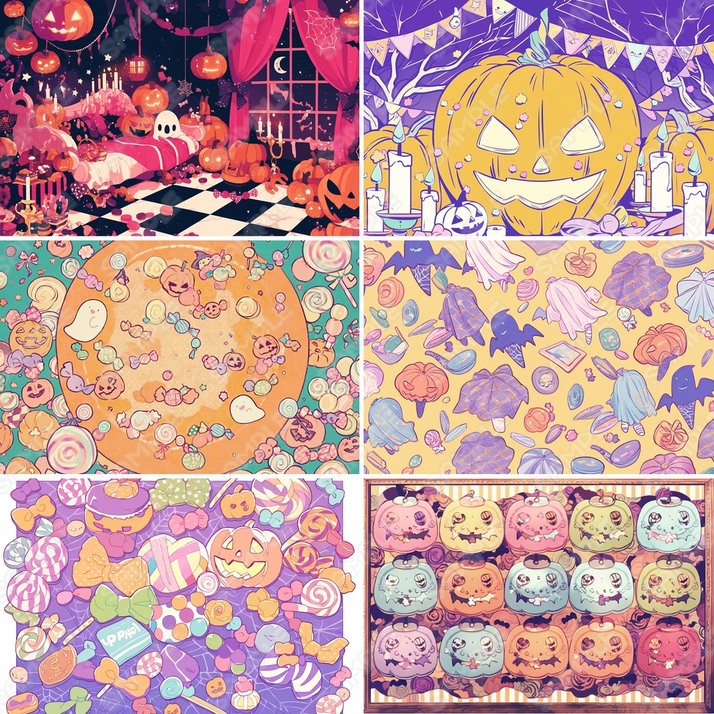 【BG026】ハロウィン風の背景素材_20枚セット