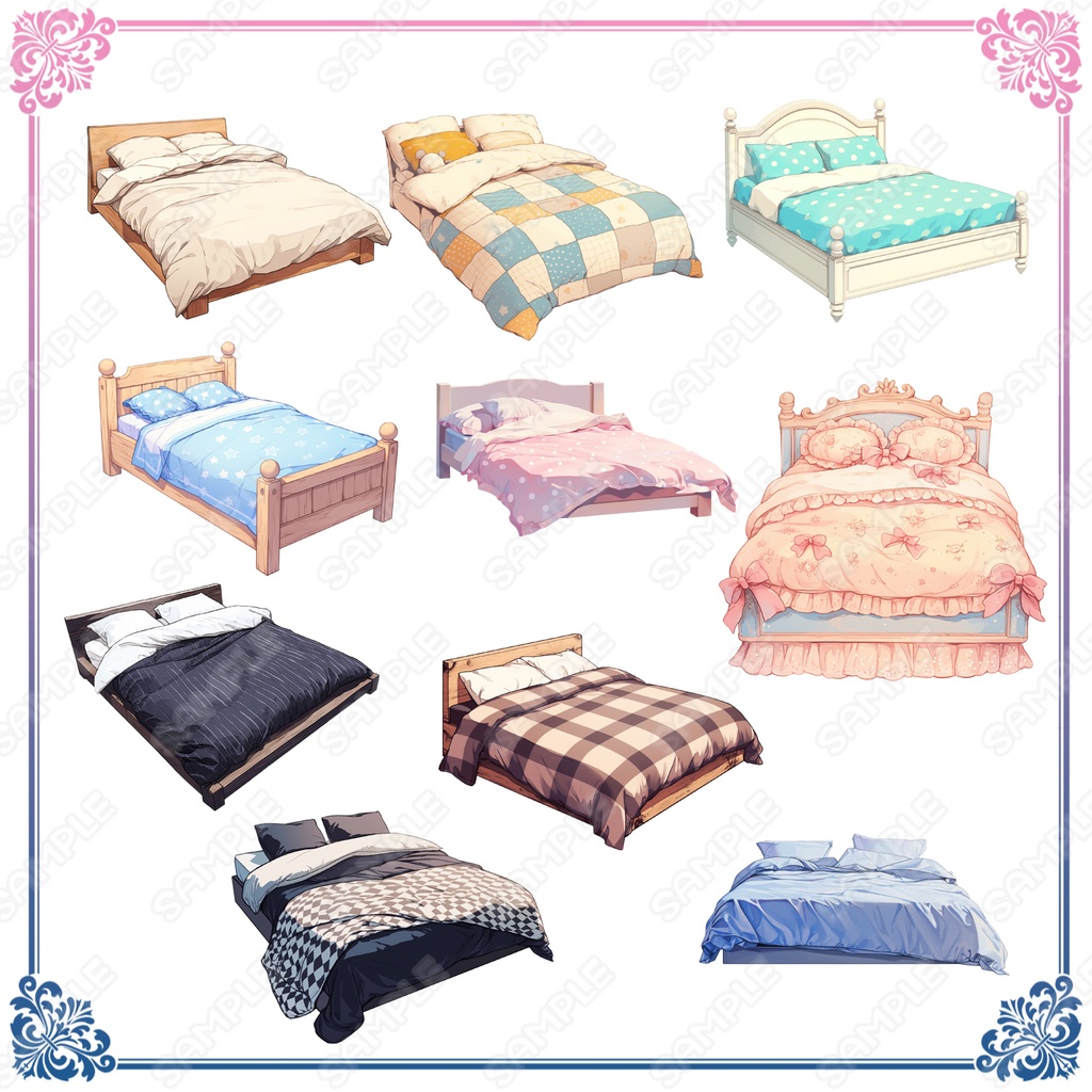 【Item013】ベッド素材_20種セット