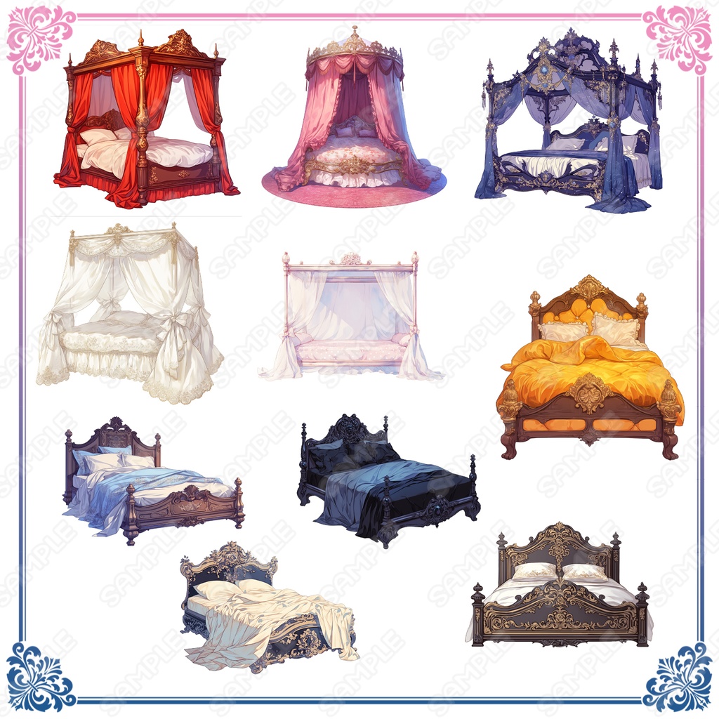 【Item013】ベッド素材_20種セット