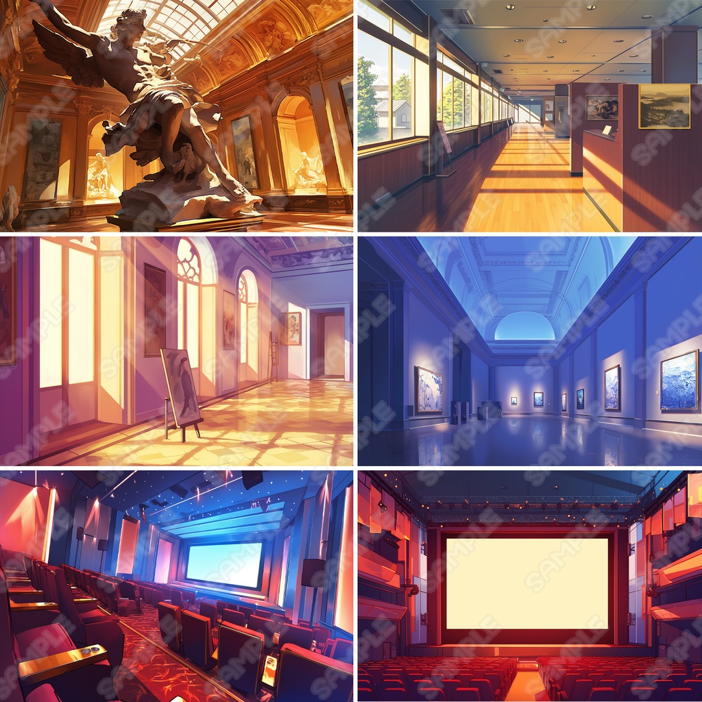 【BG028】水族館・博物館・動物園系の背景素材_20枚セット