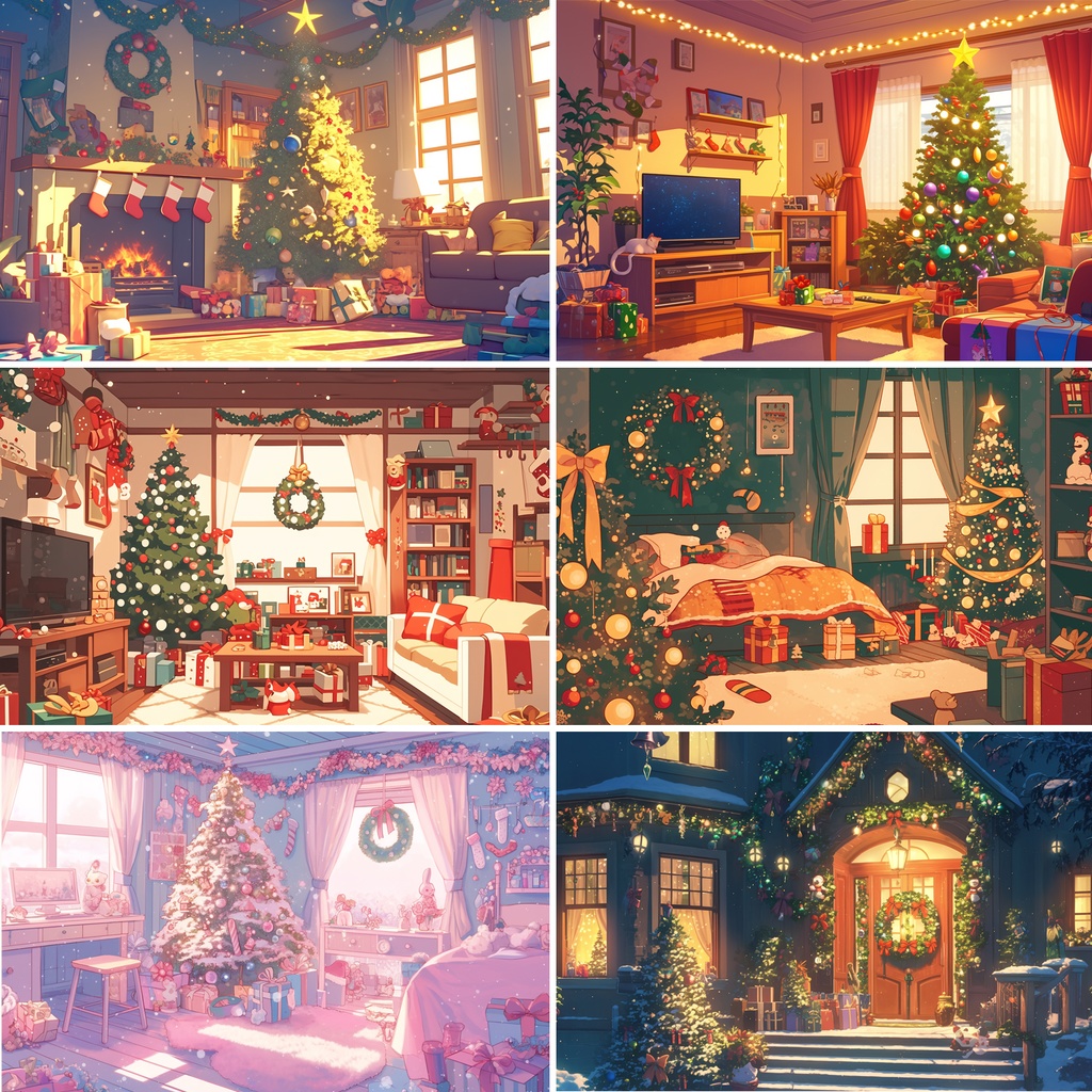 【BG029】クリスマス背景&アイテム素材_30種セット