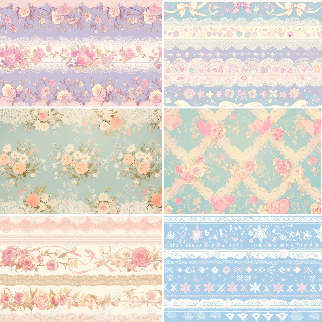 【BG031】レース柄の背景素材_20枚セット