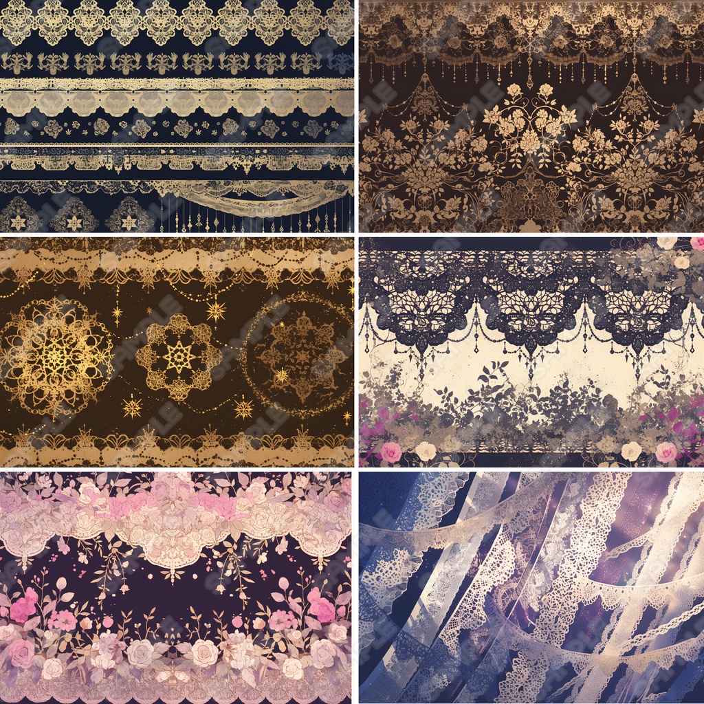 【BG031】レース柄の背景素材_20枚セット