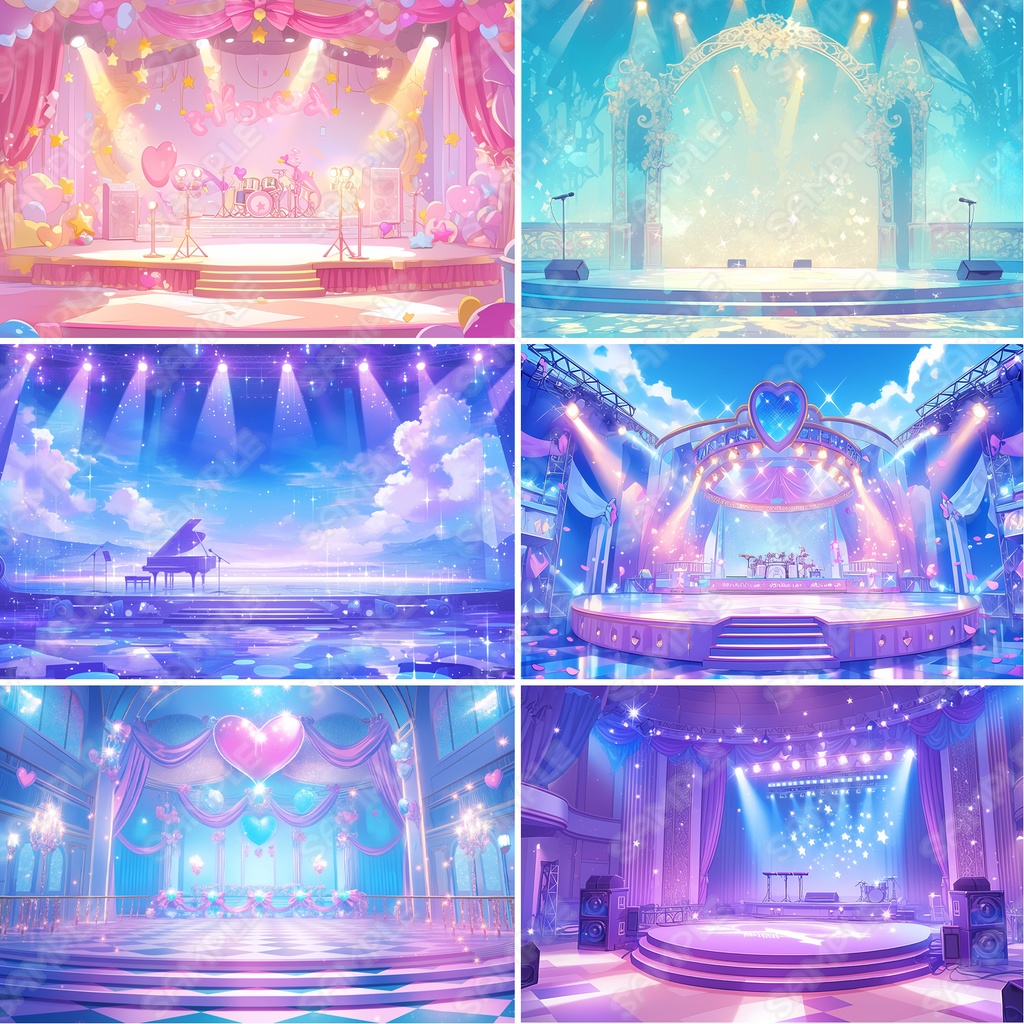 【BG034】アイドルステージ背景素材2_30枚セット