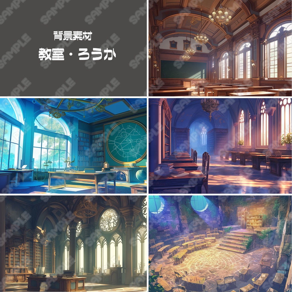 【set001】アカデミー風_一括セット素材