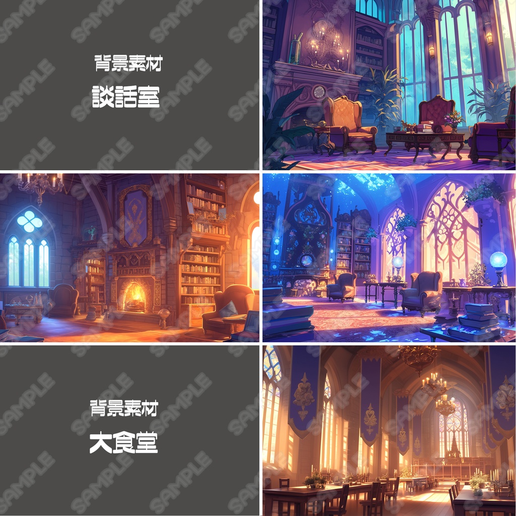 【set001】アカデミー風_一括セット素材