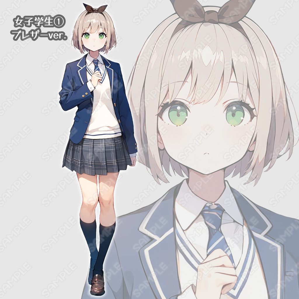 【sChara002】女子学生キャラ素材_3体セット