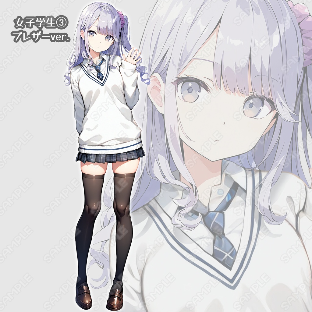 【sChara002】女子学生キャラ素材_3体セット