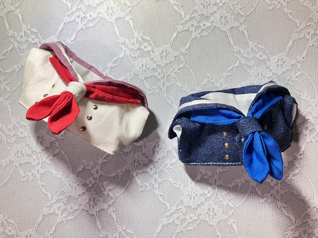 【16㎝】白セーラー服上下セット(襟3色)