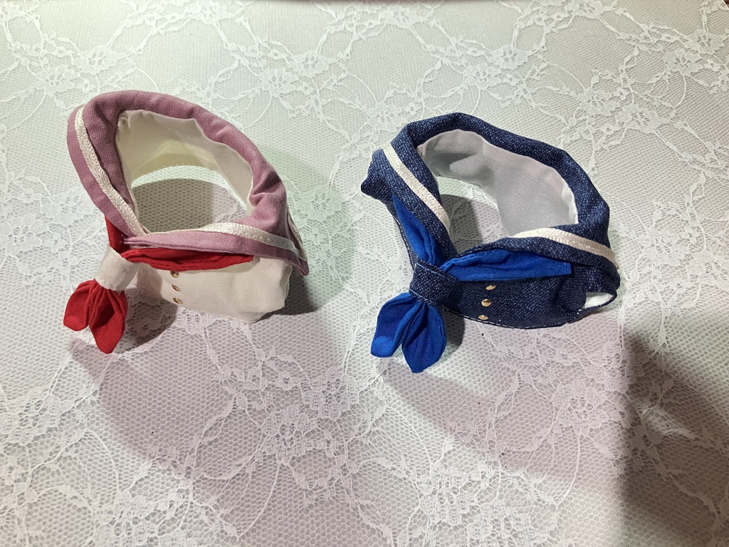 【16㎝】白セーラー服上下セット(襟3色)