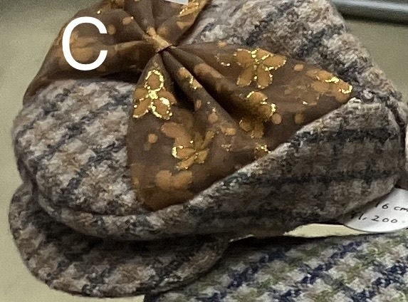 ハンチング帽 ウール素材(リボン付)