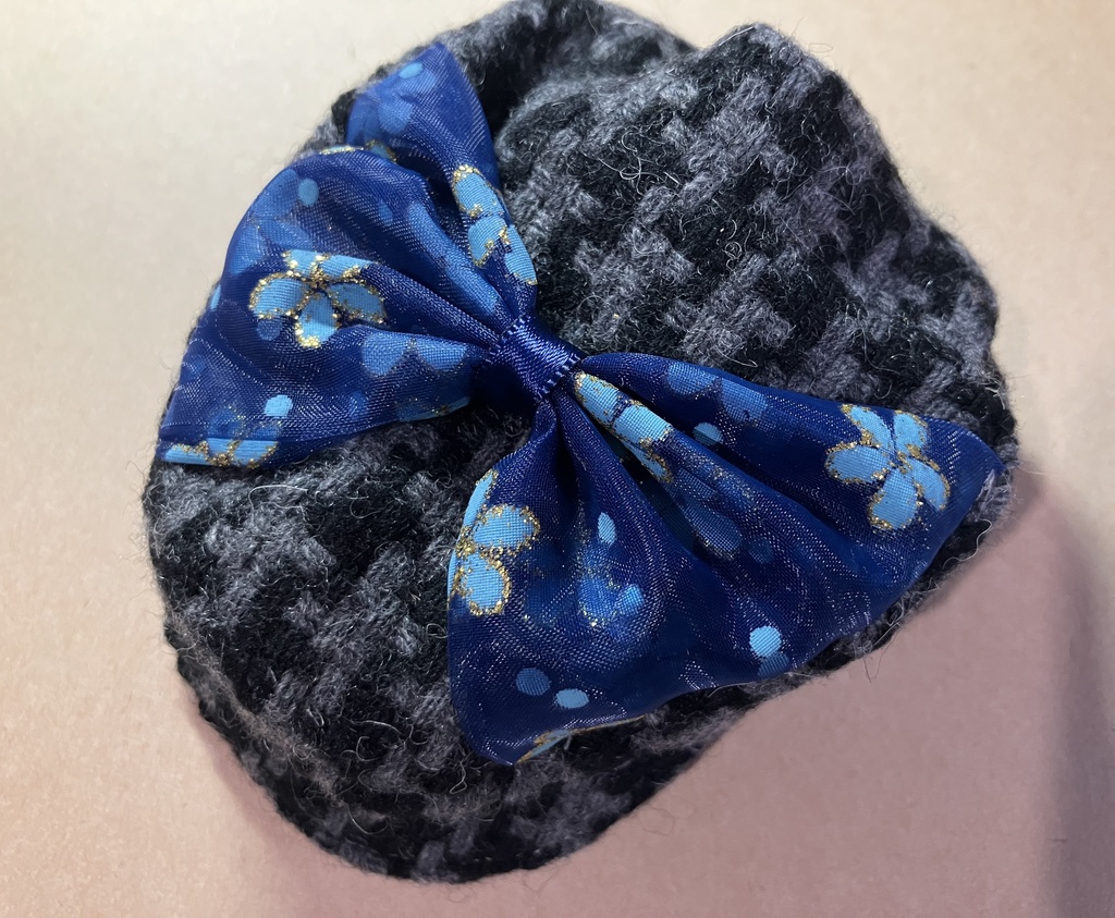 ハンチング帽 ウール素材(リボン付)