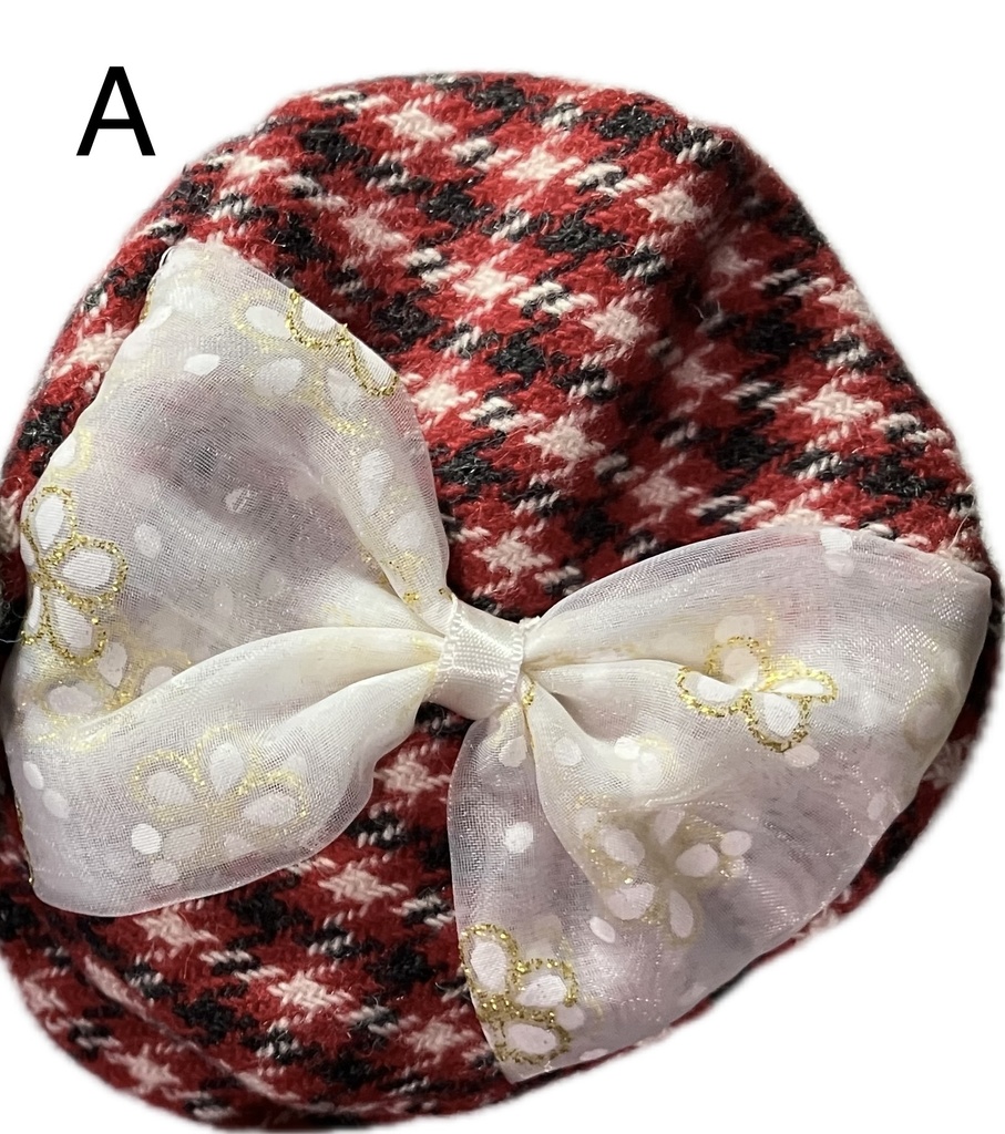 ハンチング帽 ウール素材(リボン付)