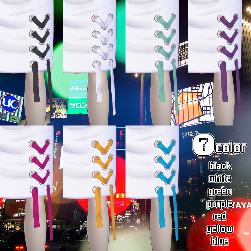 【Vroid用テクスチャ】Vibid Late ハーフトーンワンピースコーデwith団長 【Vtuberコラボコーデ】