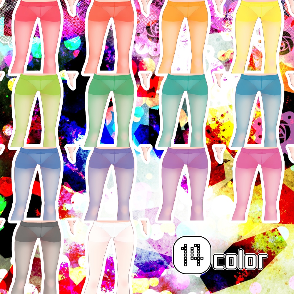 【Vroid用テクスチャ】Vibid Late クリアストッキング