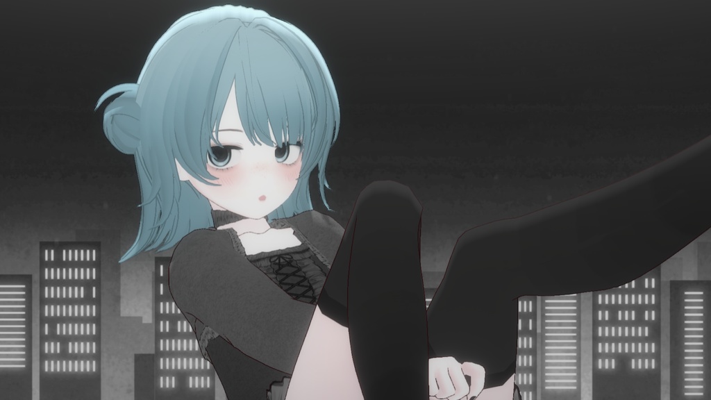 【VRoid用hair髪型】short hair/cute hair/お団子/丸子头