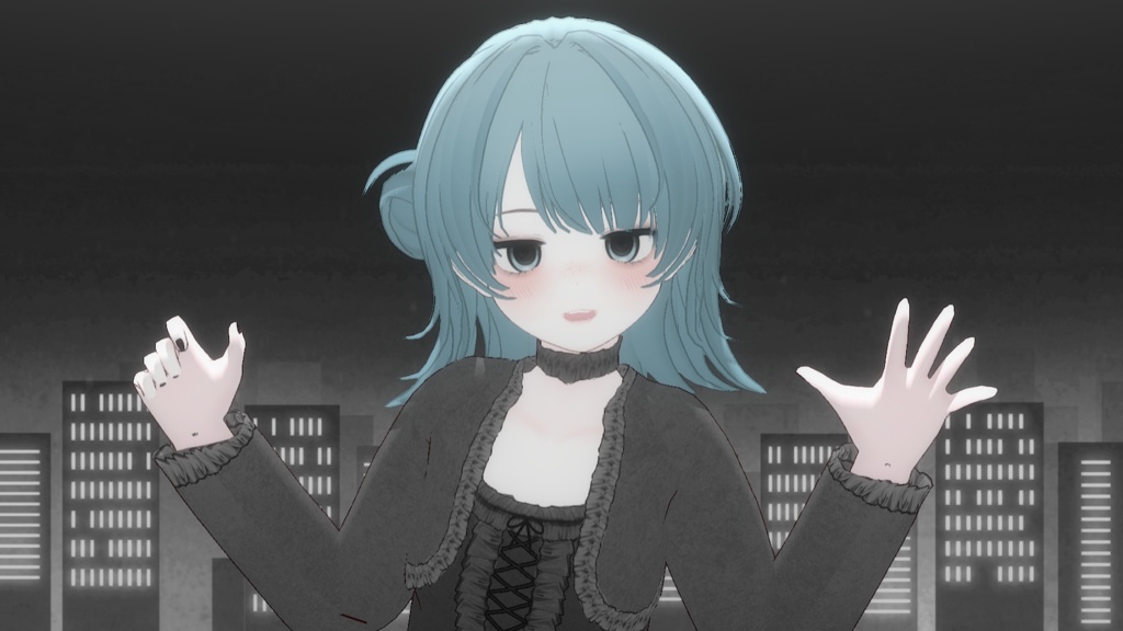 【VRoid用hair髪型】short hair/cute hair/お団子/丸子头