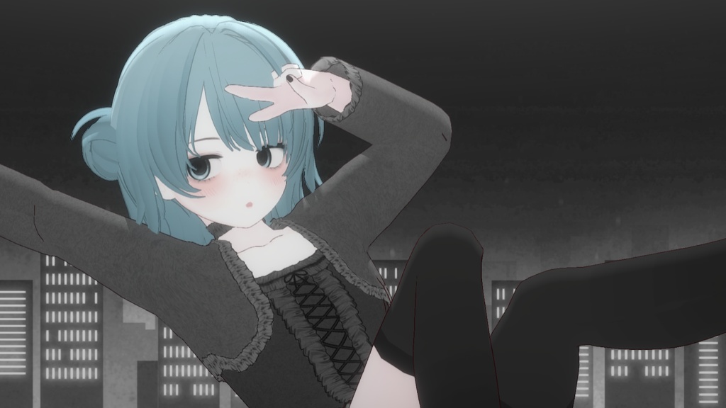 【VRoid用hair髪型】short hair/cute hair/お団子/丸子头