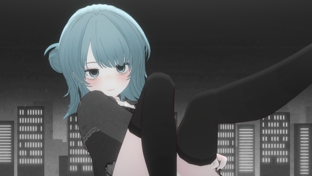 【VRoid用hair髪型】short hair/cute hair/お団子/丸子头