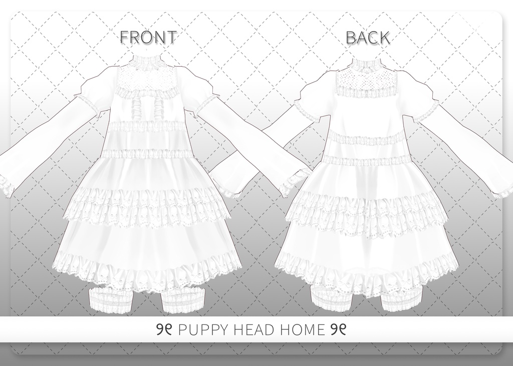 °ʚ VRoid 衣装ɞ°⑅純色ロリータ セット/纯色Lolita/Lolita Dress
