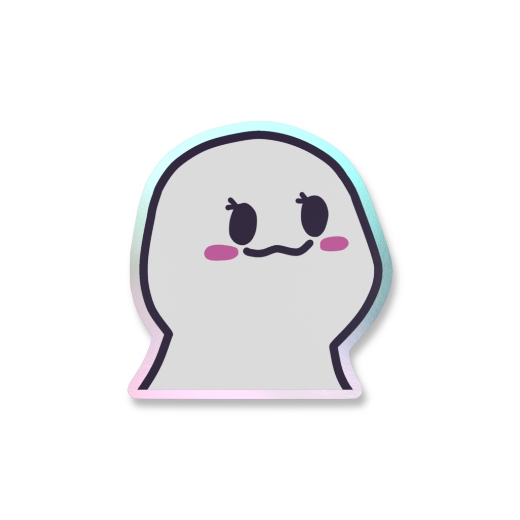 〖しらたまちゃん〗オーロラスマホステッカー