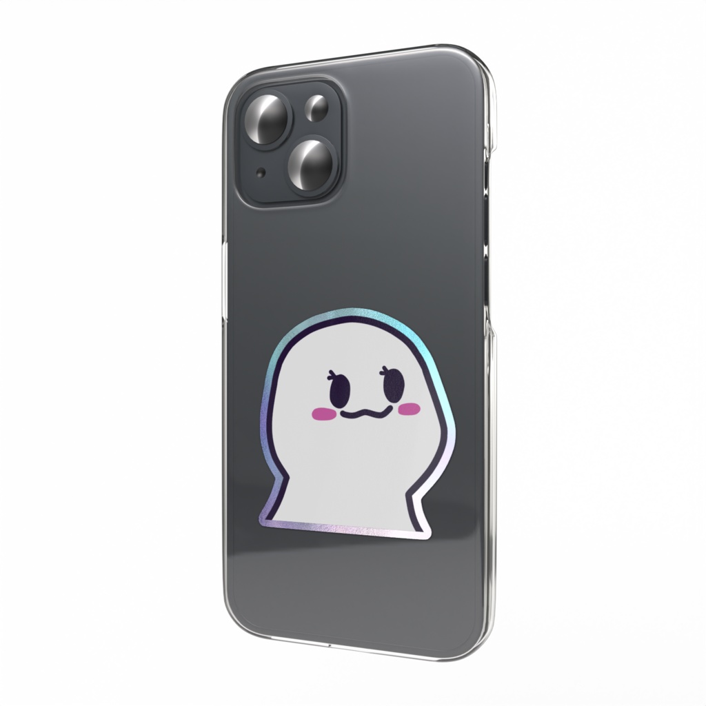 〖しらたまちゃん〗オーロラスマホステッカー