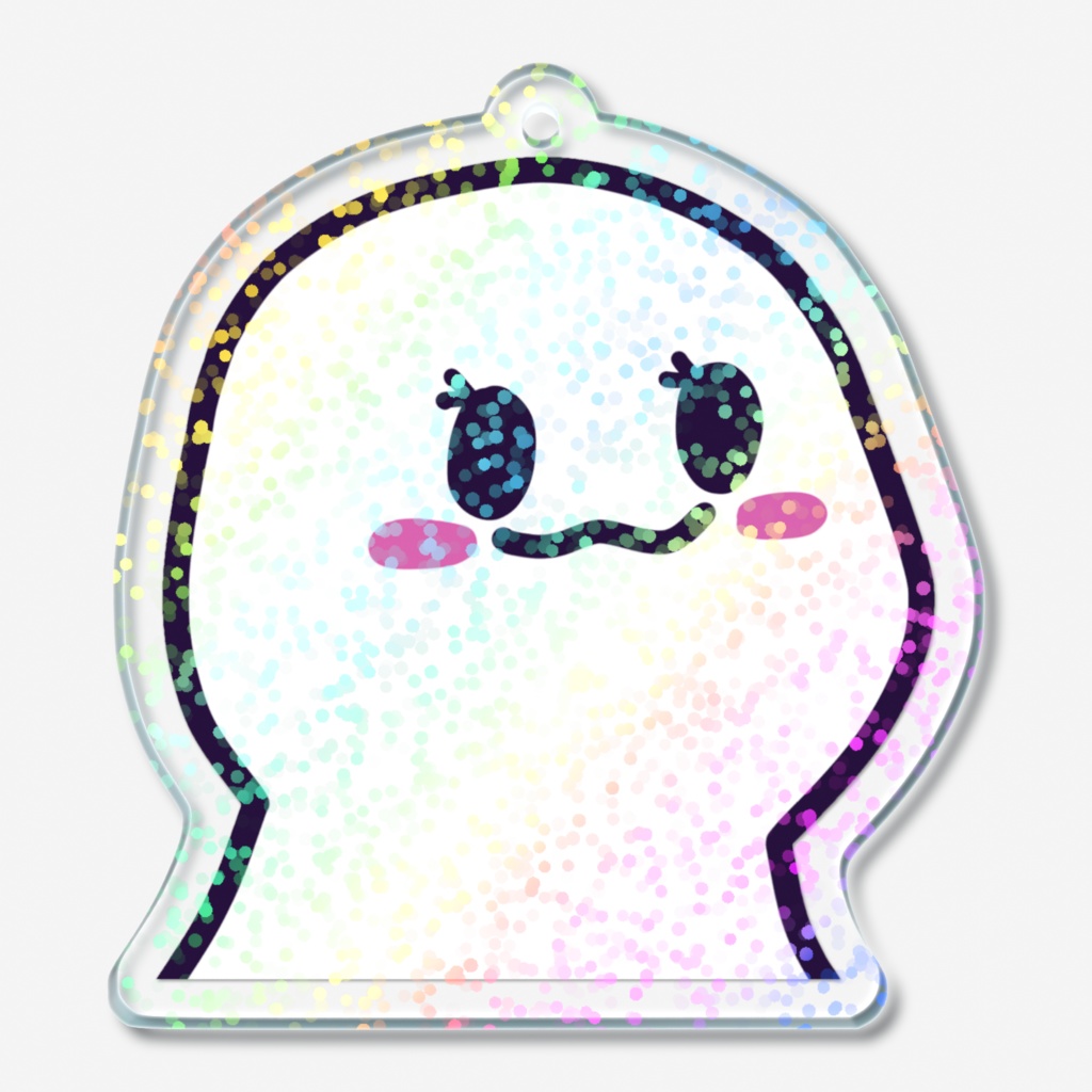 〖しらたまちゃん〗アクリルキーホルダー グリッターver.