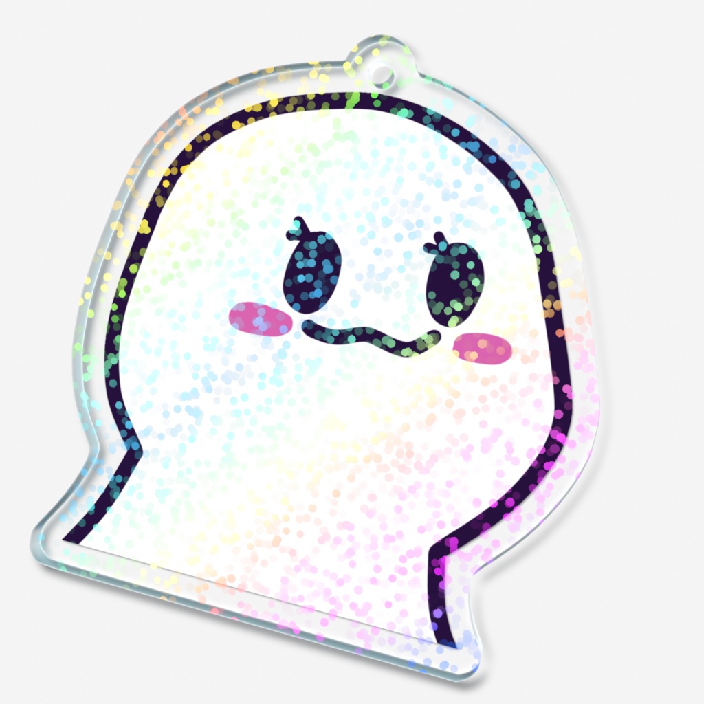 〖しらたまちゃん〗アクリルキーホルダー グリッターver.