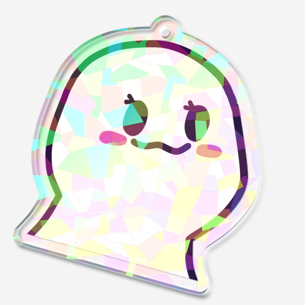 〖しらたまちゃん〗アクリルキーホルダー クリスタルver.