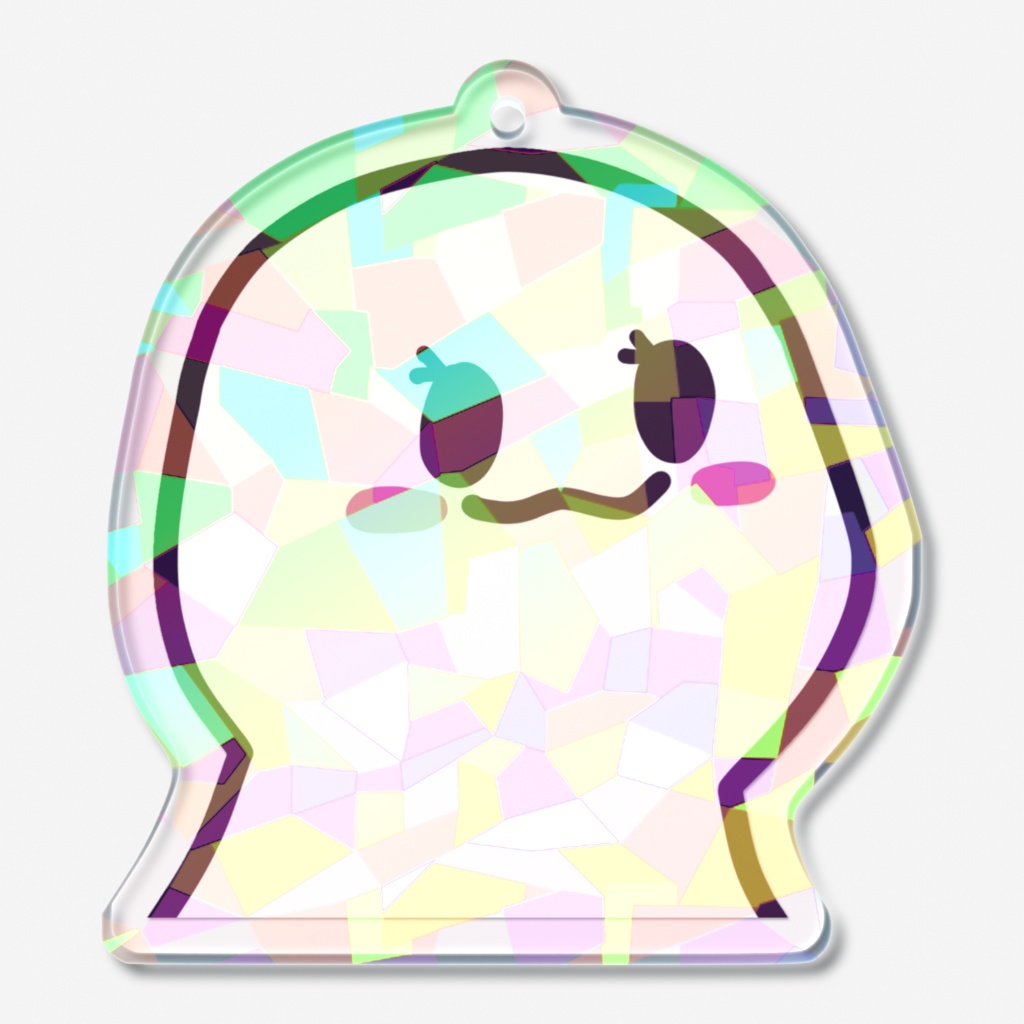 〖しらたまちゃん〗アクリルキーホルダー クリスタルver.