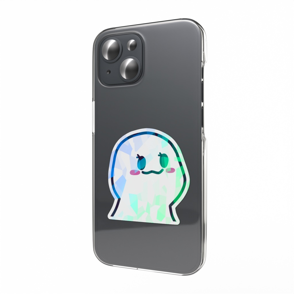 〖しらたまちゃん〗スマホステッカー クリスタルver.