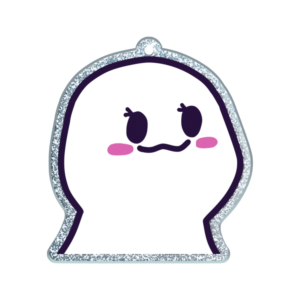 〖しらたまちゃん〗ラメアクリルキーホルダー