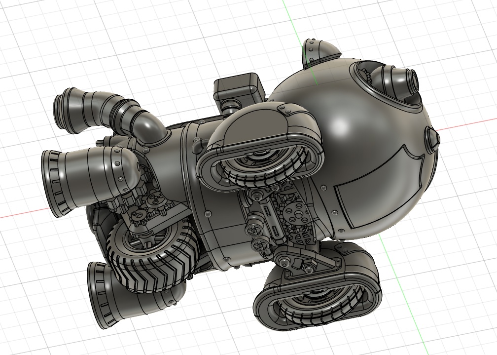 【3Dモデル】スチームパンダ【3Dプリント用データ】