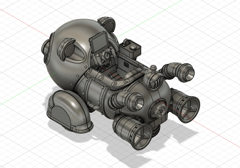 【3Dモデル】スチームパンダ【3Dプリント用データ】