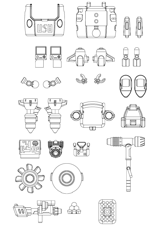 【3Dモデル】USU(A)ロボ【3Dプリント用データ】