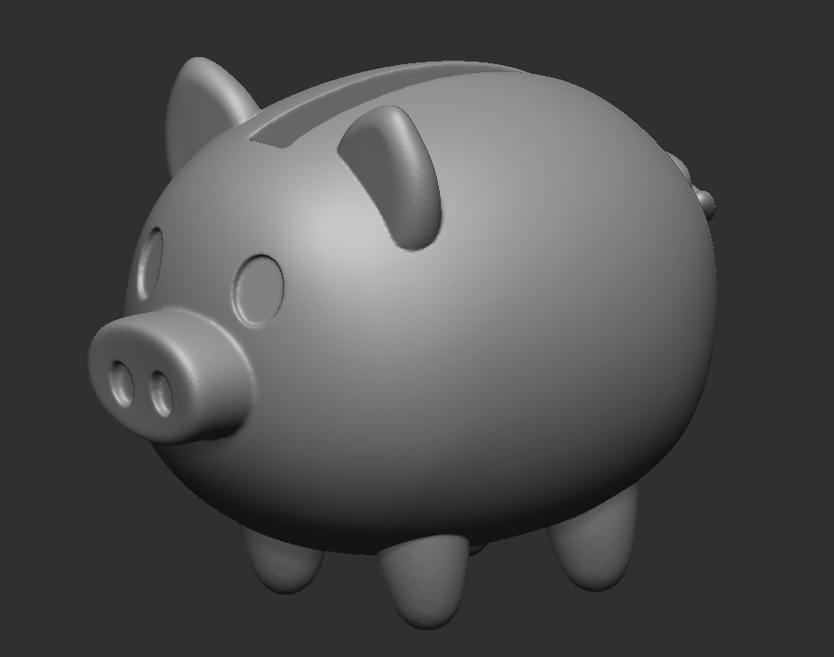 【3Dデータ】100円貯まる貯金箱(ブタ)【3Dプリント用データ】