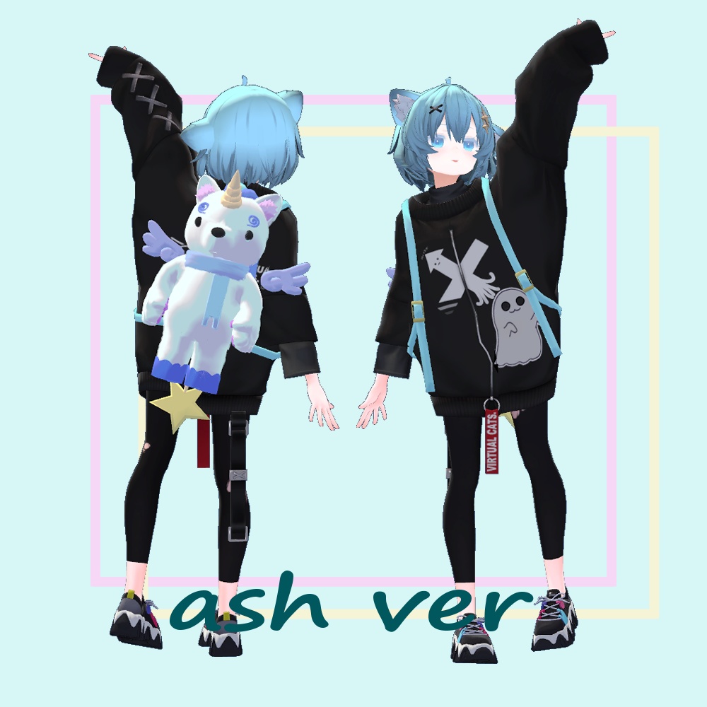 【リンラ、アッシュ、チセ対応】ユニコーンリュックサック+おまけ付き