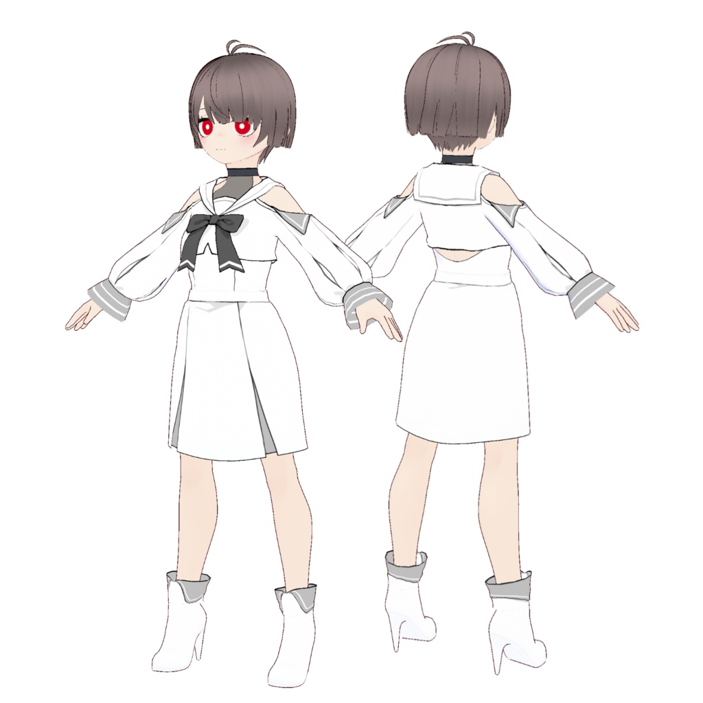 【VRoid衣装】オフショルセーラー