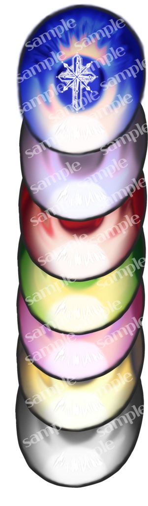 【4 avatar】 【7 Color】 X-sign cross eye texture