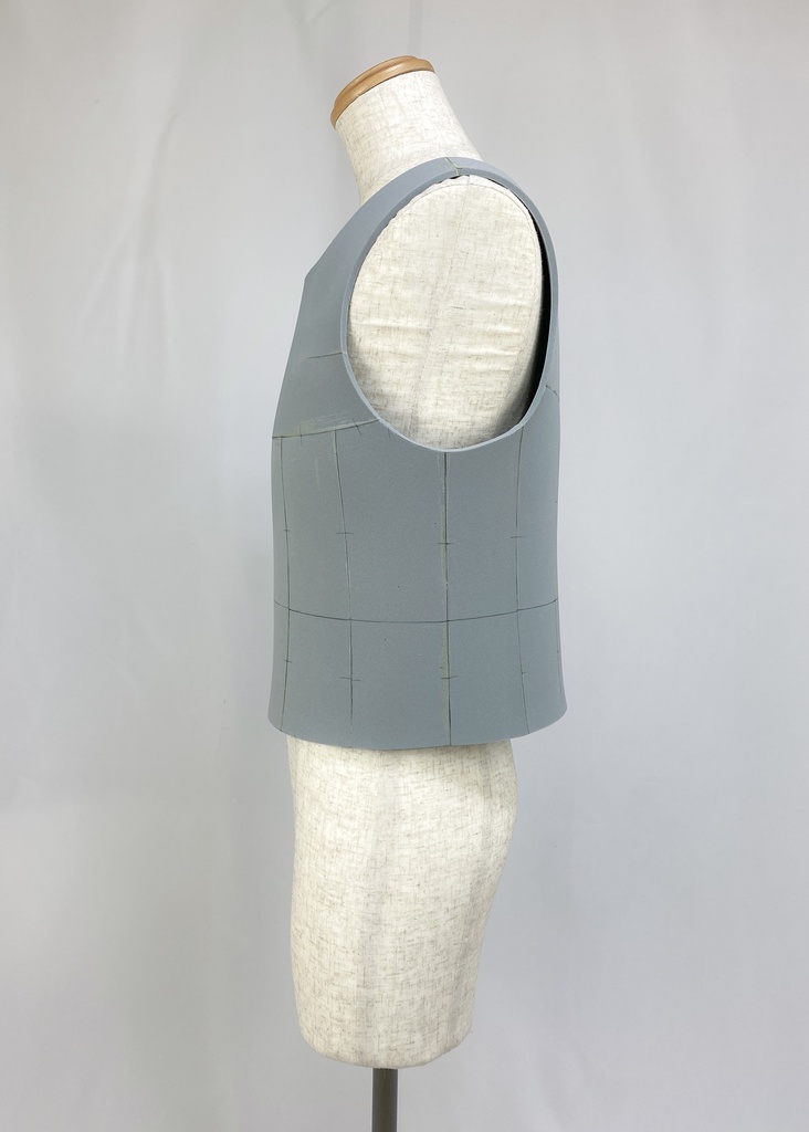 胴体の型紙(男性Mサイズ)