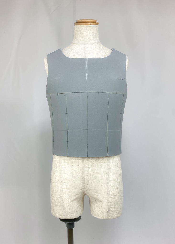 胴体の型紙(男性Mサイズ)