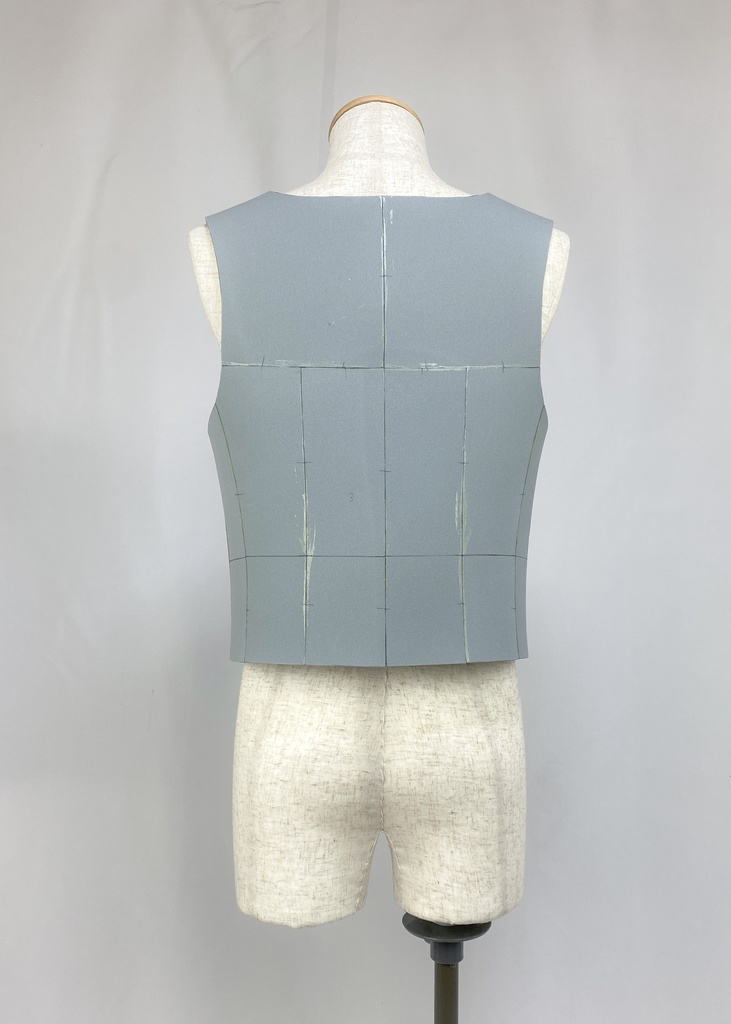 胴体の型紙(男性Mサイズ)