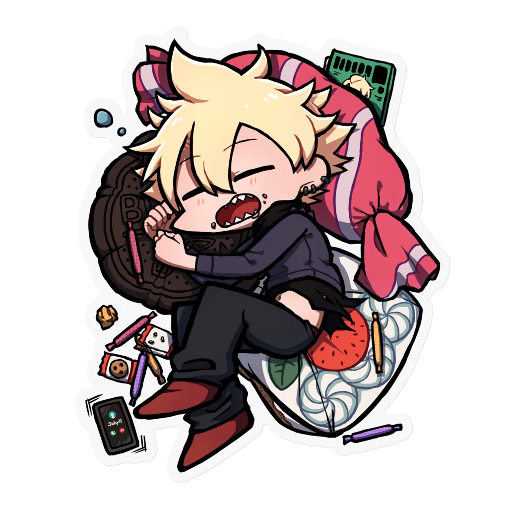 起こされ待ちステッカー