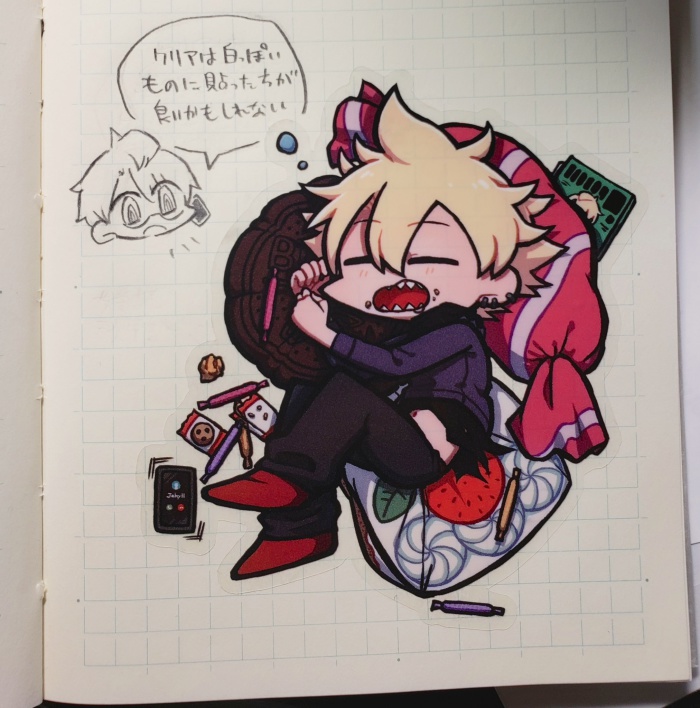 起こされ待ちステッカー