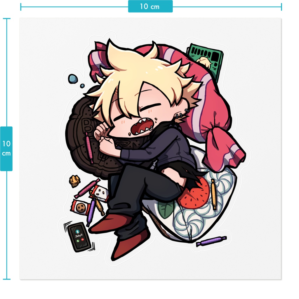 起こされ待ちステッカー