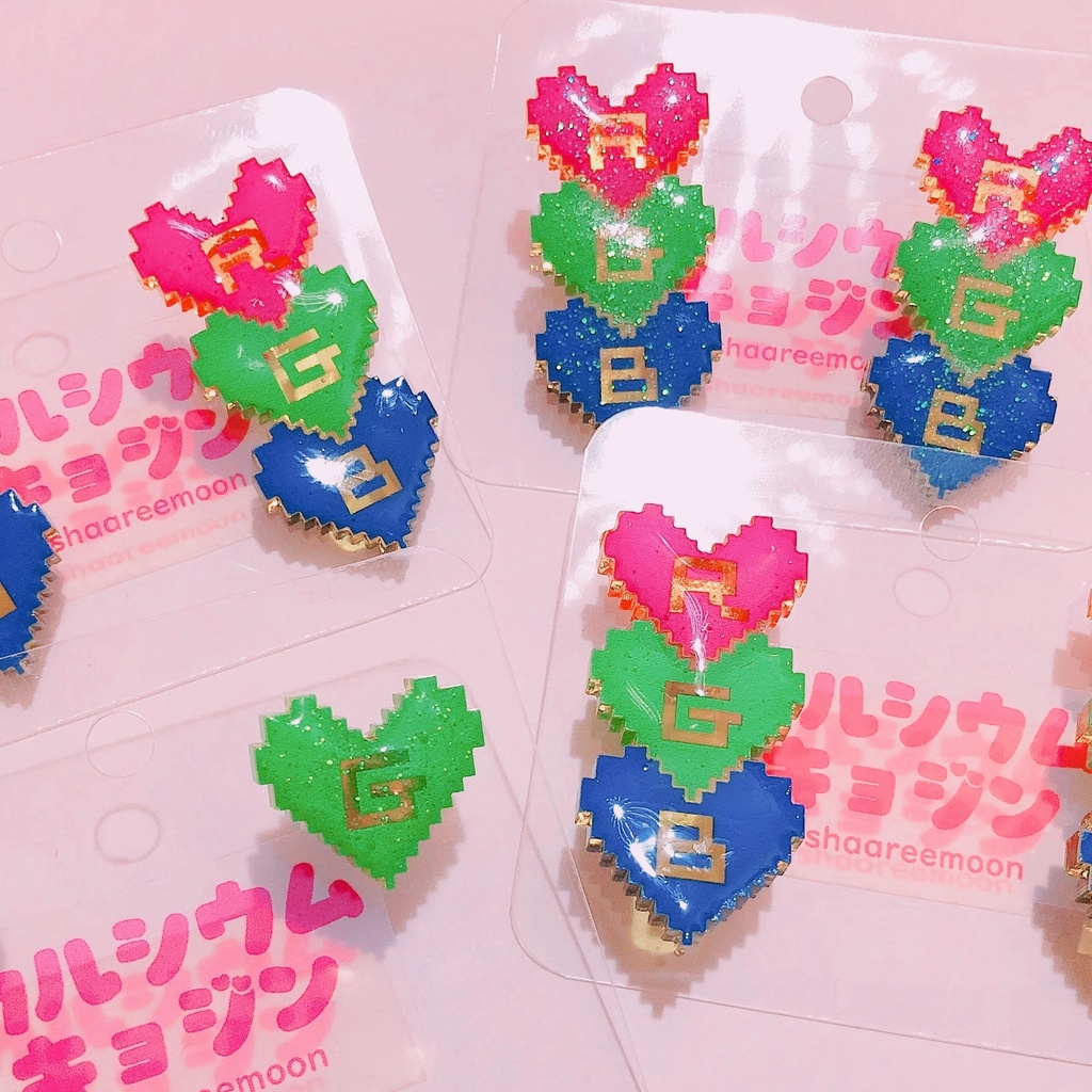  🎤RGB💗💚💙ピアス&イヤリング
