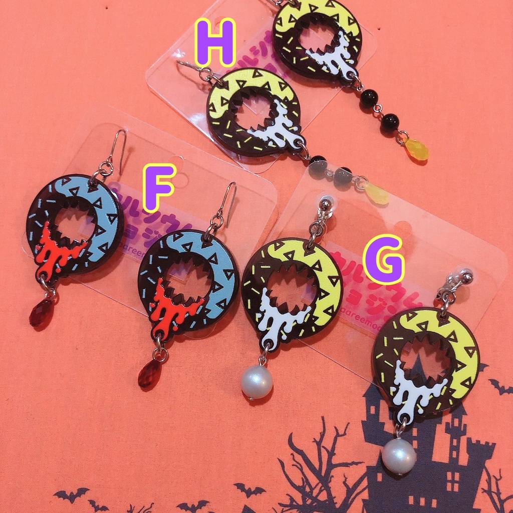 🎤🎃ハロウィン限定すぺしゃるダークVr,ピアス&イヤリング