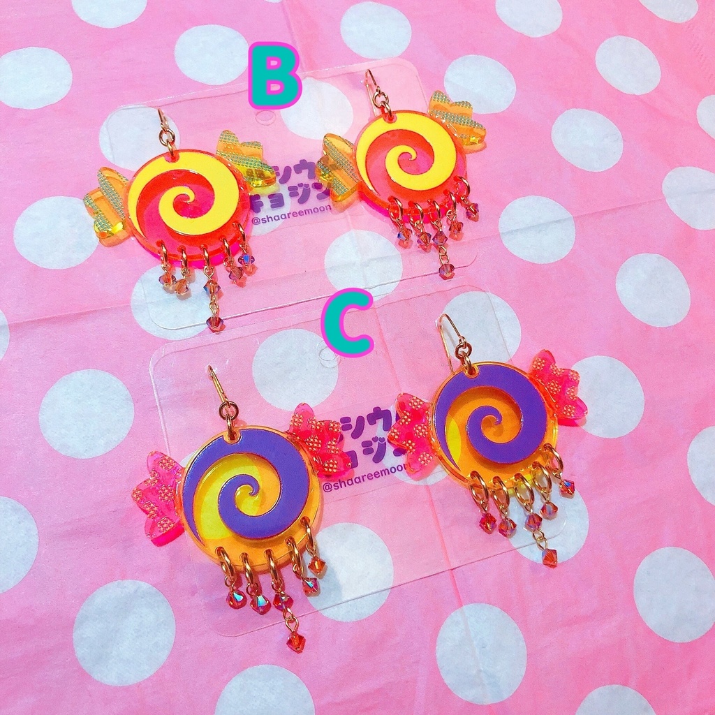 🎤おるたな🍭ぐるぐるキャンディ🍬ピアス&イヤリング