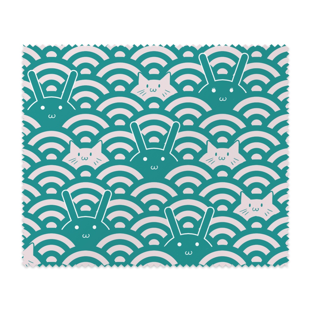 ねこのうさぎのめがねふき